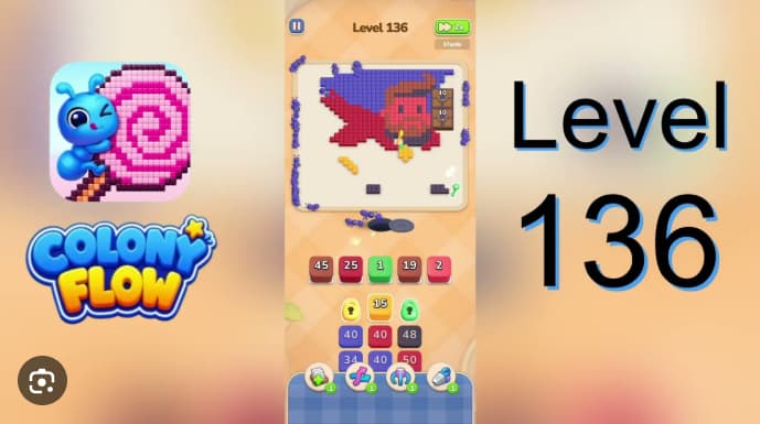Colony Flow Level 136 Walkthrough - Clearing the Caped-Hero Puzzle in Perfect Order video preview
