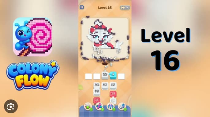 Colony Flow Level 16 Walkthrough - Master the Buffer Row Challenge video preview
