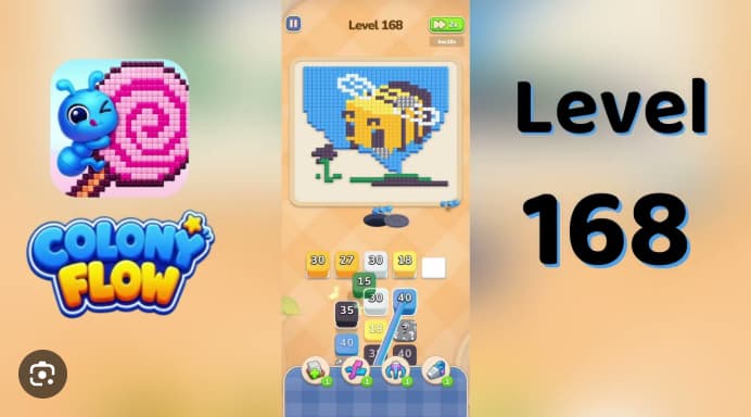 Colony Flow Level 168 Walkthrough - Clear the Yellow Bee with Perfect Timing video preview