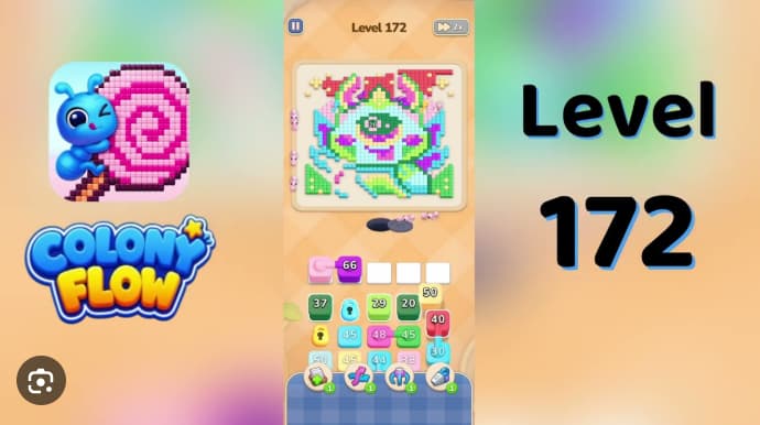 Colony Flow Level 172 Walkthrough - Master the Keyhole Timing to Clear the Frog Portrait Puzzle video preview