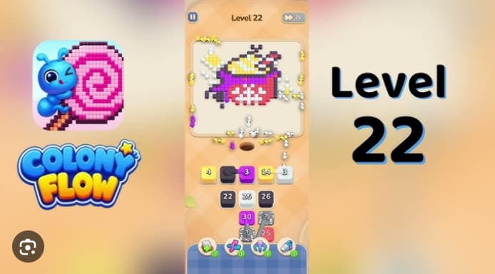 Colony Flow Level 22 Walkthrough - How to Beat the Teacup Puzzle Without Jaming Your Buffer Row video preview
