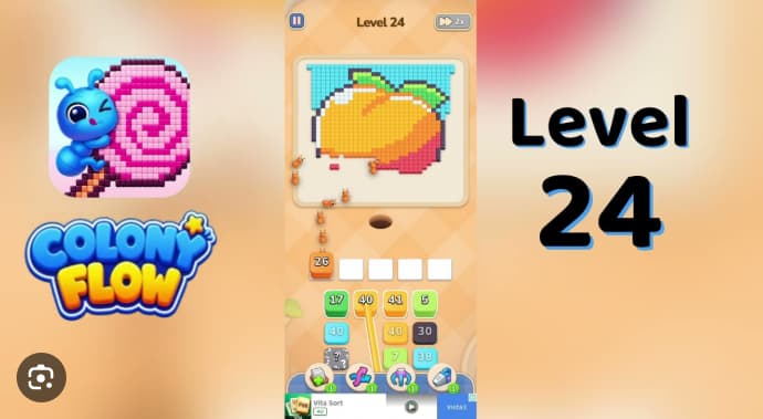 Colony Flow Level 24 Walkthrough - Master the Peach Puzzle with This Exact Solve Order video preview