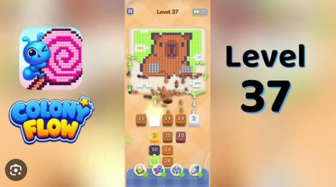 Colony Flow Level 37 Walkthrough - Master the Fox Portrait Puzzle Without Getting Stuck video preview
