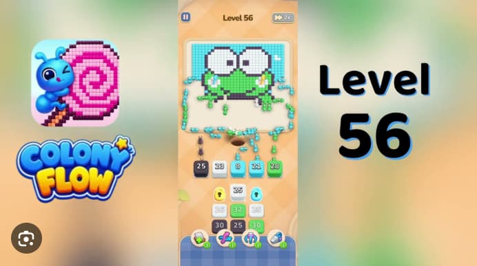 Colony Flow Level 56 Walkthrough - Master the Green Frog Puzzle With Perfect Timing video preview
