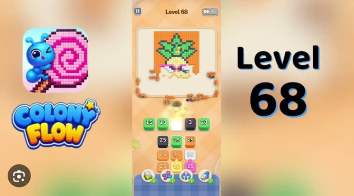 Colony Flow Level 68 Walkthrough - Master the Pineapple Puzzle's Tricky Timing and Flow Sequence video preview