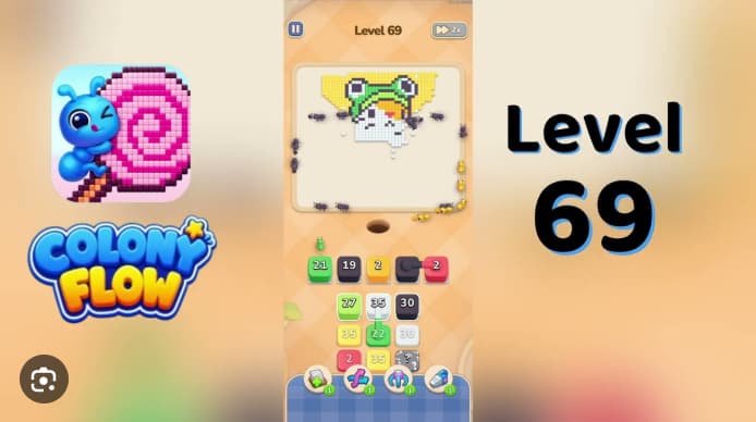 Colony Flow Level 69 Walkthrough - Master the Frog-Hat Cat Puzzle With Perfect Timing video preview