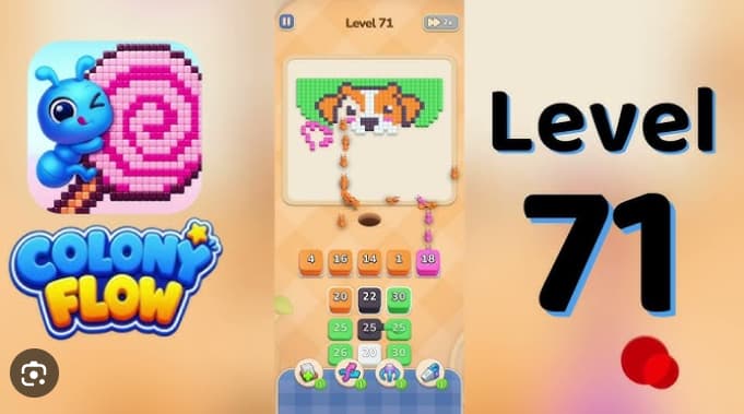 Colony Flow Level 71 Walkthrough - Solve the Fox Portrait Without Blocking Your Routes video preview