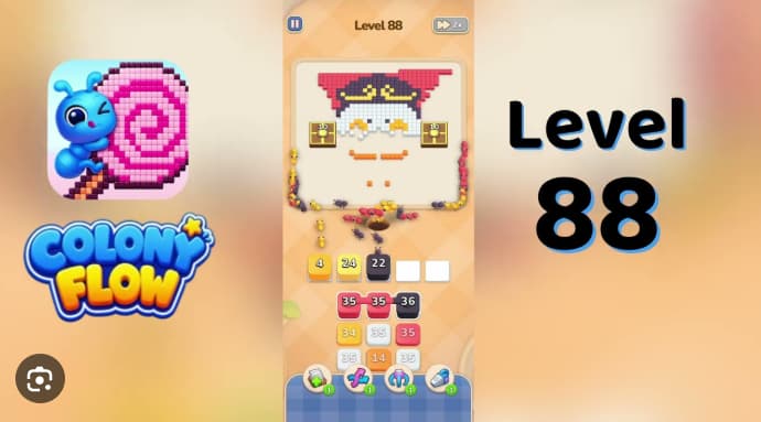 Colony Flow Level 88 Walkthrough - Mastering the Red Drip Opener and Shared Trail Sequence video preview