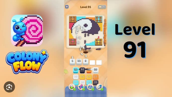 Colony Flow Level 91 Walkthrough - Master the Yin-Yang Puzzle With Perfect Black Wave Timing video preview