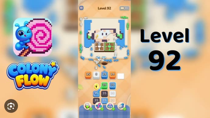 Colony Flow Level 92 Walkthrough - Master the Exact Move Order to Beat This Shared-Path Puzzle video preview