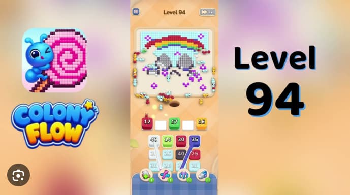 Colony Flow Level 94 Walkthrough - Master the Rainbow-Skull Board with Perfect Timing video preview